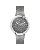 My Piper zilverkleurig leren dameshorloge