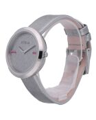 My Piper zilverkleurig leren dameshorloge