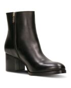 Bottines en Cuir Coralie noires -Talon 6 cm