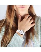 My Piper White leren dameshorloge