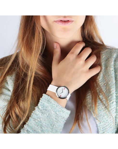 My Piper White leren dameshorloge