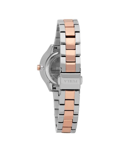 Montre Femme en Acier Metropolis argenté/doré rose