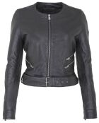 Veste en Cuir Gerta noire
