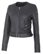 Veste en Cuir Gerta noire