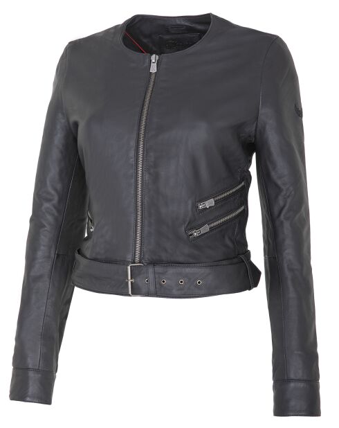 Veste en Cuir Gerta noire