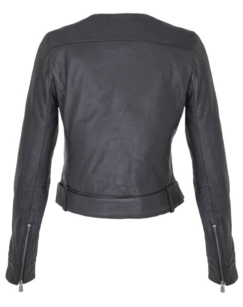Veste en Cuir Gerta noire