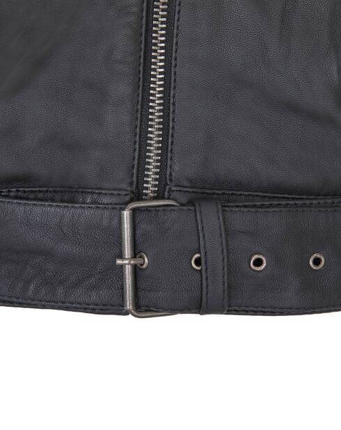 Veste en Cuir Gerta noire