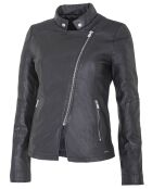 Veste en Cuir Dalia noire