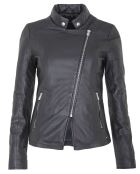 Veste en Cuir Dalia noire