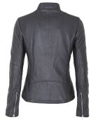 Veste en Cuir Dalia noire