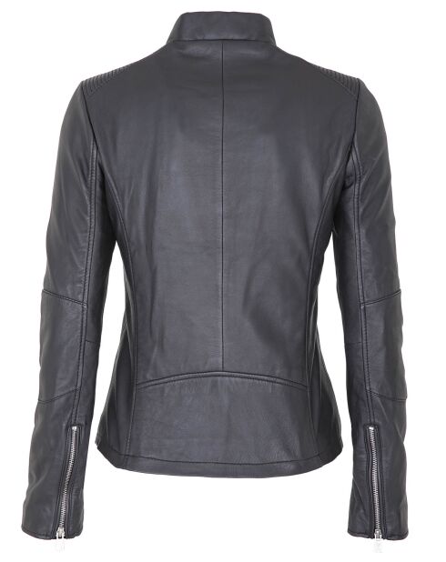 Veste en Cuir Dalia noire