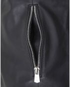 Veste en Cuir Dalia noire