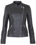 Veste en Cuir Daisy noire