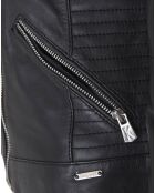 Veste en Cuir Daisy noire