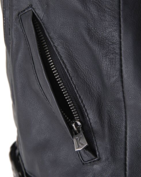 Veste en Cuir Daniela noire