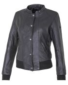 Veste en Cuir Florentina noire