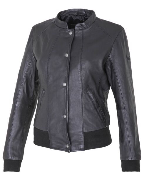 Veste en Cuir Florentina noire