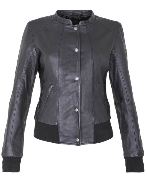 Veste en Cuir Florentina noire