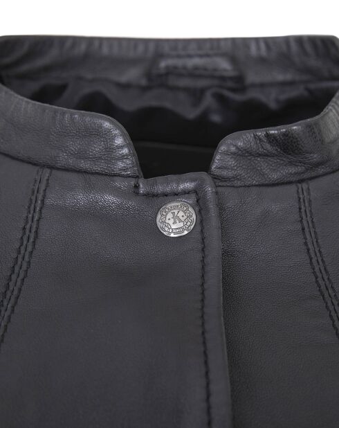 Veste en Cuir Florentina noire