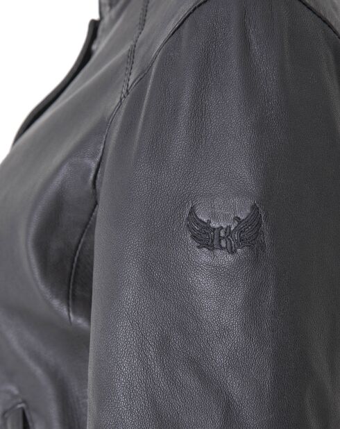 Veste en Cuir Florentina noire