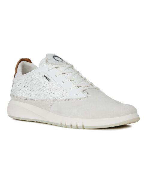 Sneakers en Cuir & Velours de Cuir Aerantis blanches