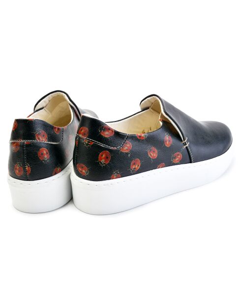 Slip On ladybird noir/rouge