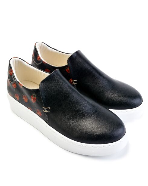 Slip On ladybird noir/rouge