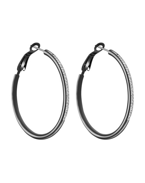 Boucles d'oreilles Oriana noires