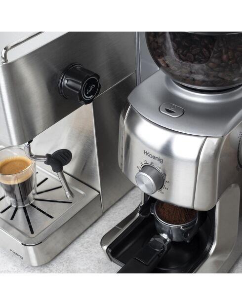 GRD830 Kaffeemühle aus Edelstahl/Schwarz, 130 W