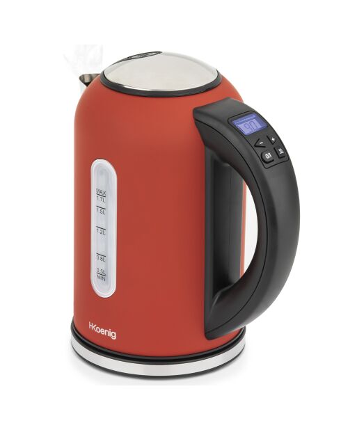 BOE54 roter Wasserkocher mit einstellbarer Temperatur - 2200 W