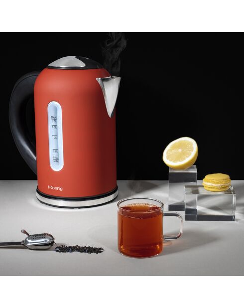 BOE54 roter Wasserkocher mit einstellbarer Temperatur - 2200 W