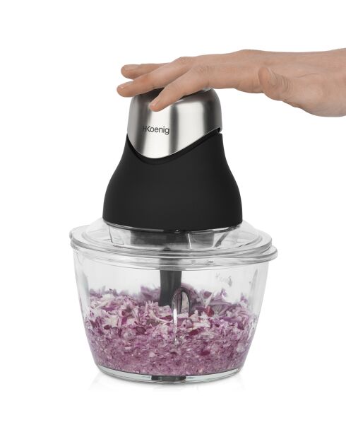 Mini hachoir électrique LEO8 noir/transparent - 320W