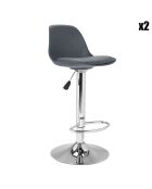 2 Chaises hautes Karl grises - 39x42x82 cm