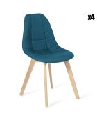 4 Chaises Gabriella bleues - 46.5x50x88.5 cm