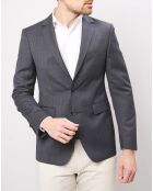 Veste de costume 100% Laine Marino Vume Dormeuil gris/bleu