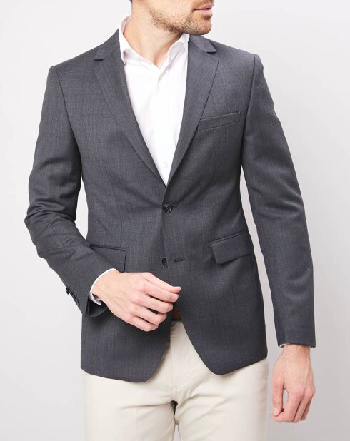 Veste de costume 100% Laine Marino Vume Dormeuil gris/bleu