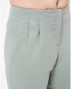 Pantalon à pinces en Laine mélangée bleu gris