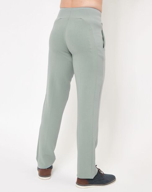 Pantalon à pinces en Laine mélangée bleu gris