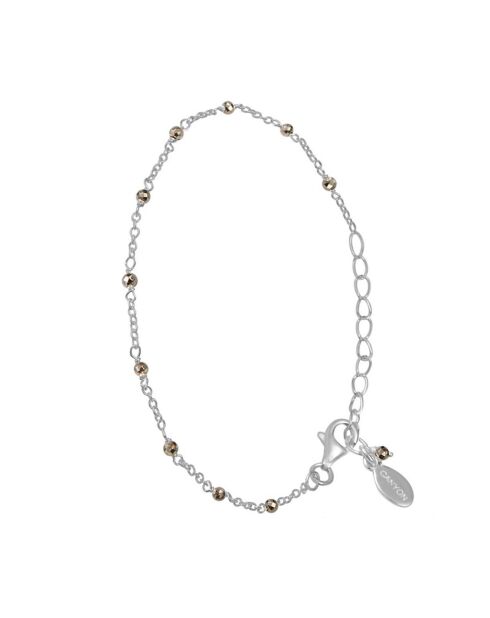 Bracelet Chaîne en Argent & Pyrite