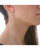 Boucles d'oreilles Pendantes en Argent & Pierres naturelles multicolores