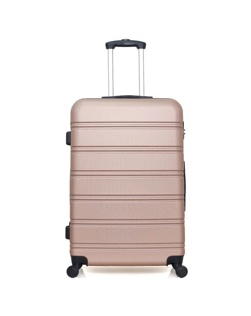 Renoso Mittelgroßer Reisekoffer aus Roségold, 65 cm