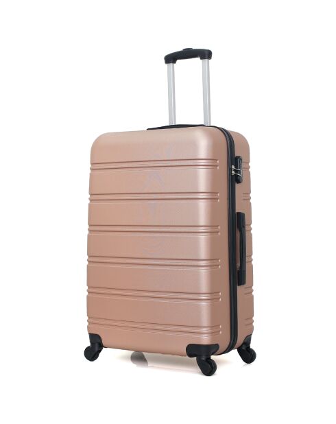 Renoso Mittelgroßer Reisekoffer aus Roségold, 65 cm