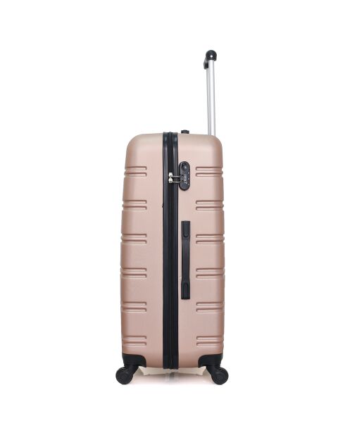 Renoso Mittelgroßer Reisekoffer aus Roségold, 65 cm