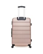 Renoso Mittelgroßer Reisekoffer aus Roségold, 65 cm