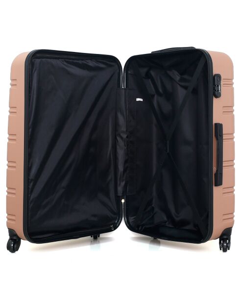 Renoso Mittelgroßer Reisekoffer aus Roségold, 65 cm