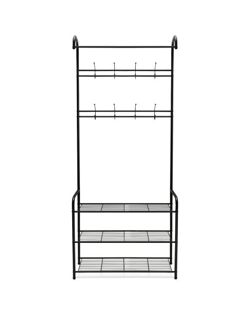 Armario Pasadena de metal negro - 186x71x31 cm