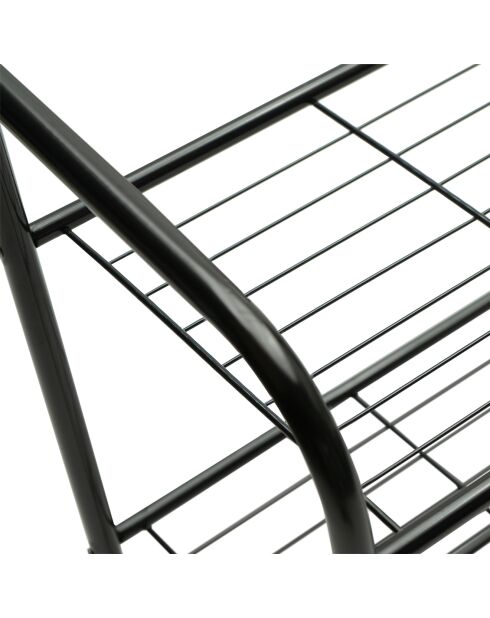 Armario Pasadena de metal negro - 186x71x31 cm