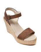 Sandales en Velours de Cuir Pauline taupe - Talon 10 cm