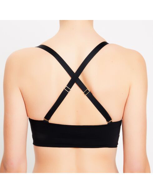 Haut de maillot de bain bandeau Seamless noir