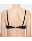 Haut de maillot de bain bandeau Line noir/argenté